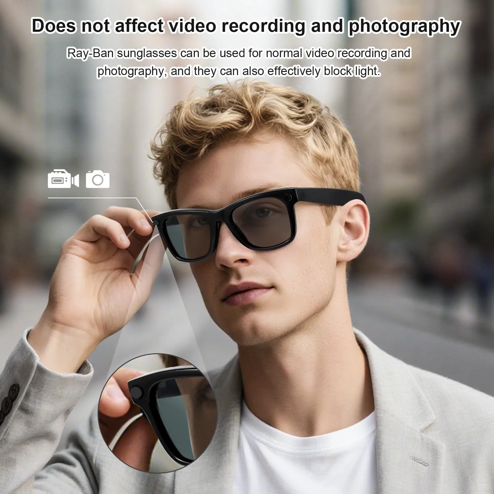 

Camera Shading Sticker for Meta Wayfarer RW4008/RW4006 Skyler RW4010 RW4009/RW4009F AI Intelligent Glasser Record Video