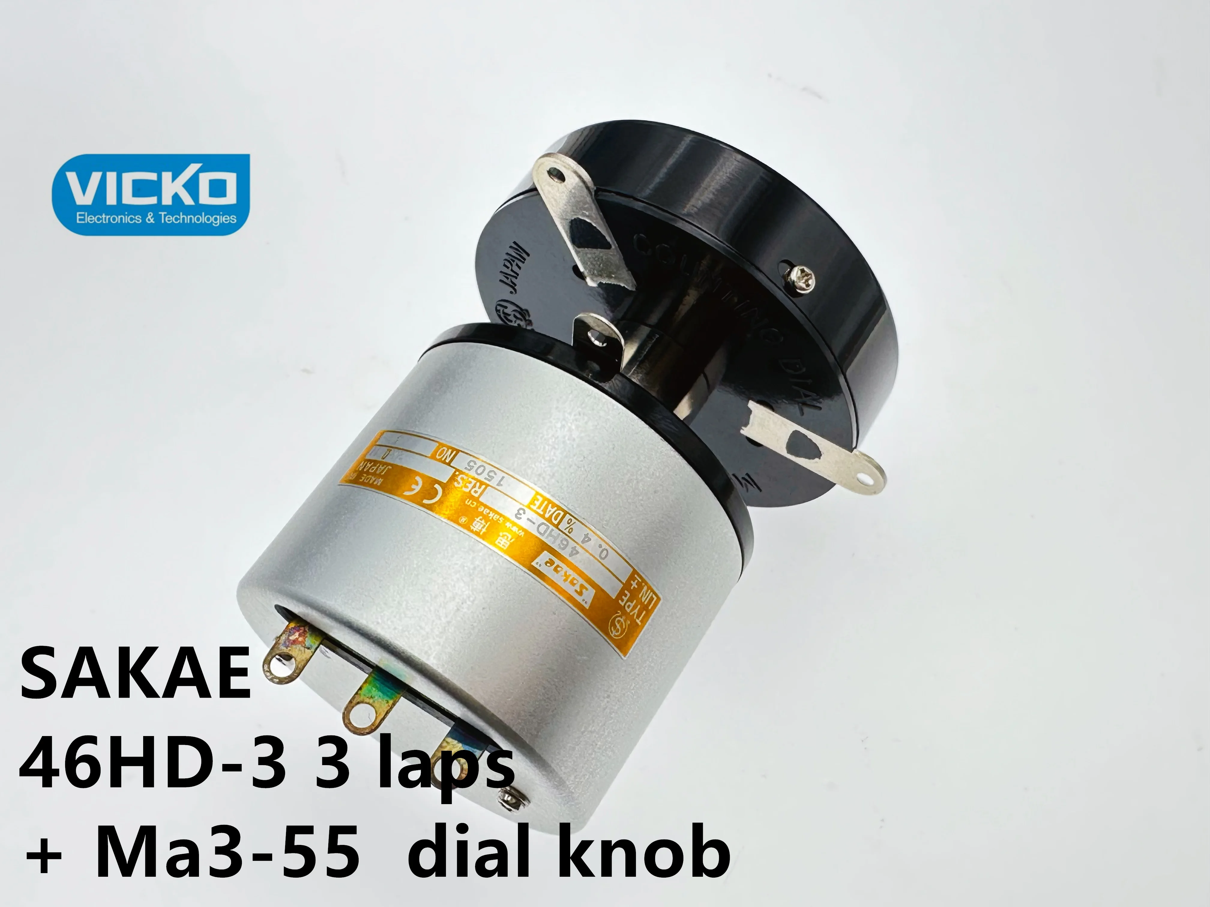 [VK] SAKAE Japan original 46HD-3 3 laps precision potentiometer + Ma3-55 with dial knob switch