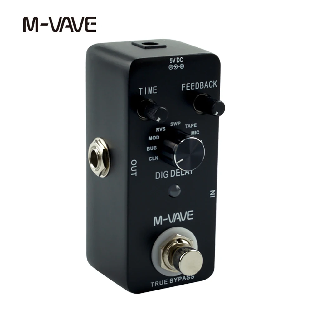 M-VAVE DIG DELAY Pedal Digital Guitar Effect Pedalwith 9 Delay Effects True Bypass Full Metal Shell Pedal Effects Processors