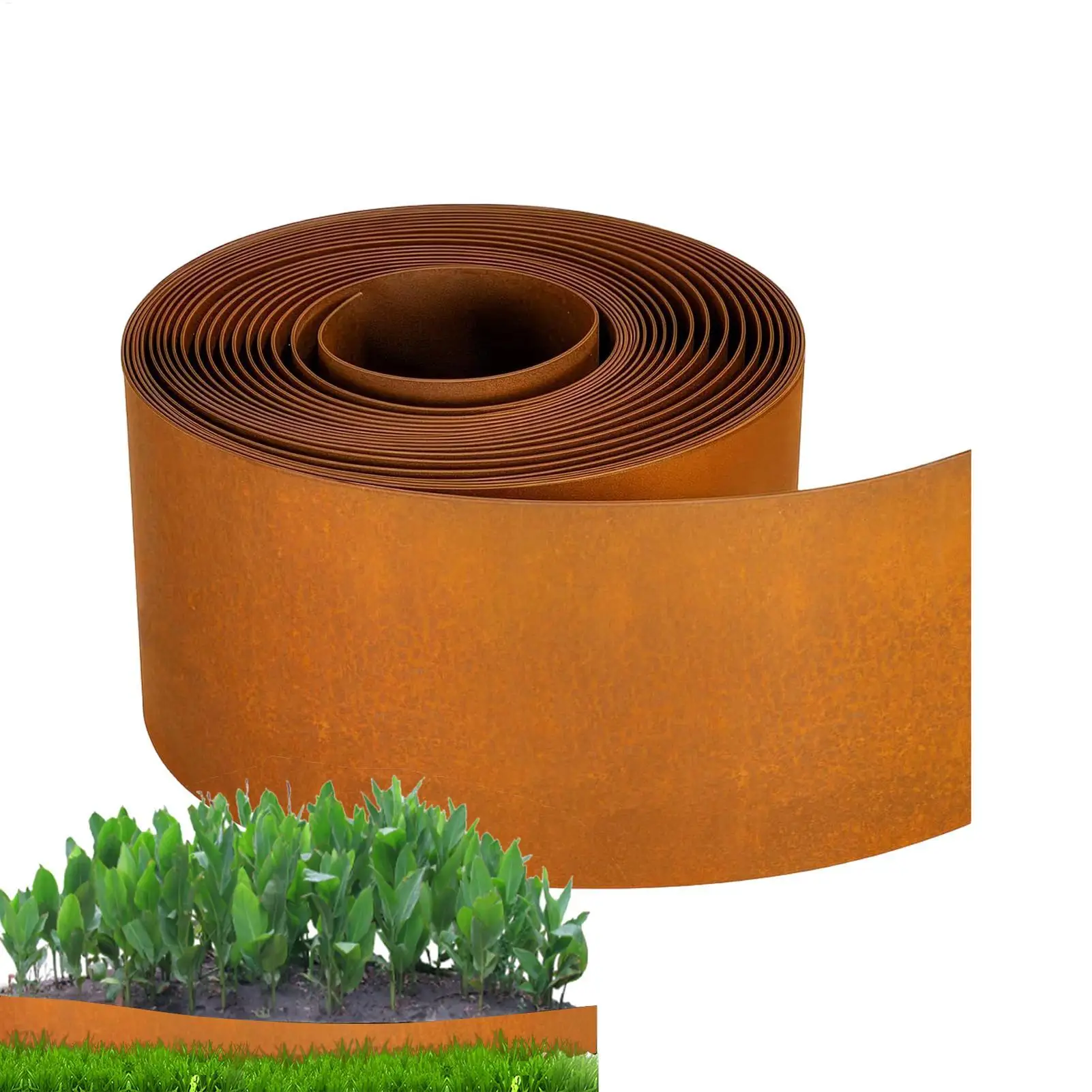 Garden Border Edging Protective Cuttable Weatherproof Steel Lawn Edging and Landscape Border for Indoor Greenhouse Yard Patio
