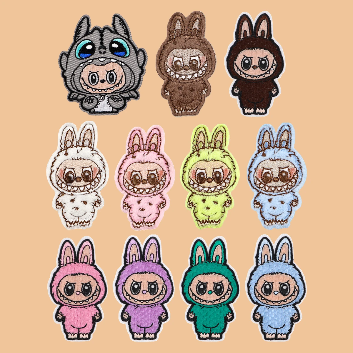 

Cute Cartoon Monster Embroidered Patch For Clothing Jackets Anime Elf Patch DIY Iron On Patch Applique Accessories Stickers Gift