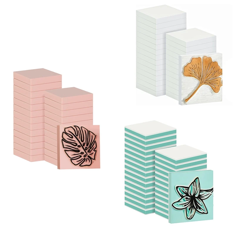 

BEDW-24 Pcs 2 X 2Inch Rubber Carving Blocks Linoleum Blocks For Printmaking, Stamp Making, DIY Crafting