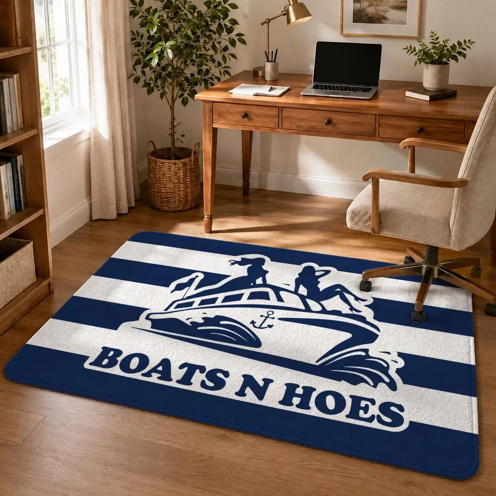 Yacht Party Vibes Floor Mat Soft Flannel Rug Non Slip Washable Quick Dry Mat for Bathroom Bedroom Kitchen Home Decor