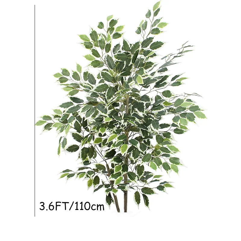 3-6FT Großer Künstlicher Ficus-Baum, Künstliche Palmenpflanzen, Realistische Plastik-Banyan-Bäume für Haus, Garten, Geschäft, Party-Dekoration – Detail 5