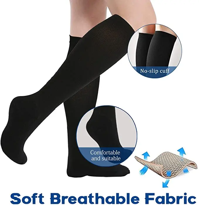 3Pairs Kompression Socken Kniehohe Krampfadern Strümpfe Männer Frauen Sport Socken Anti Müdigkeit Schmerzen Relief Kompression Strümpfe – Detail 5