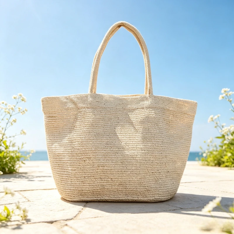New Women Large Capacity Raffia Tote Bag Shoulder Handbag Summer Beach Vacation Straw Bag Casual Daily Travel Shopper Bag