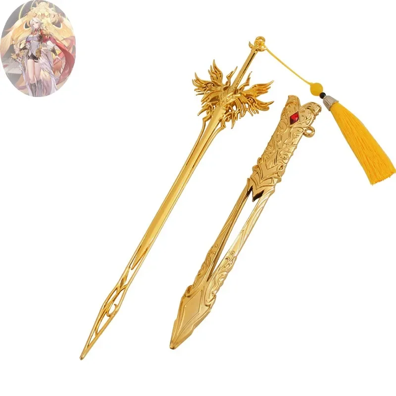 30 cm Soul Land Engel Schwert Qianren Schnee Figur Waffe Peripherie Modell mit Mantel Legierung Sammlung Ornament Geburtstag Geschenke Spielzeug