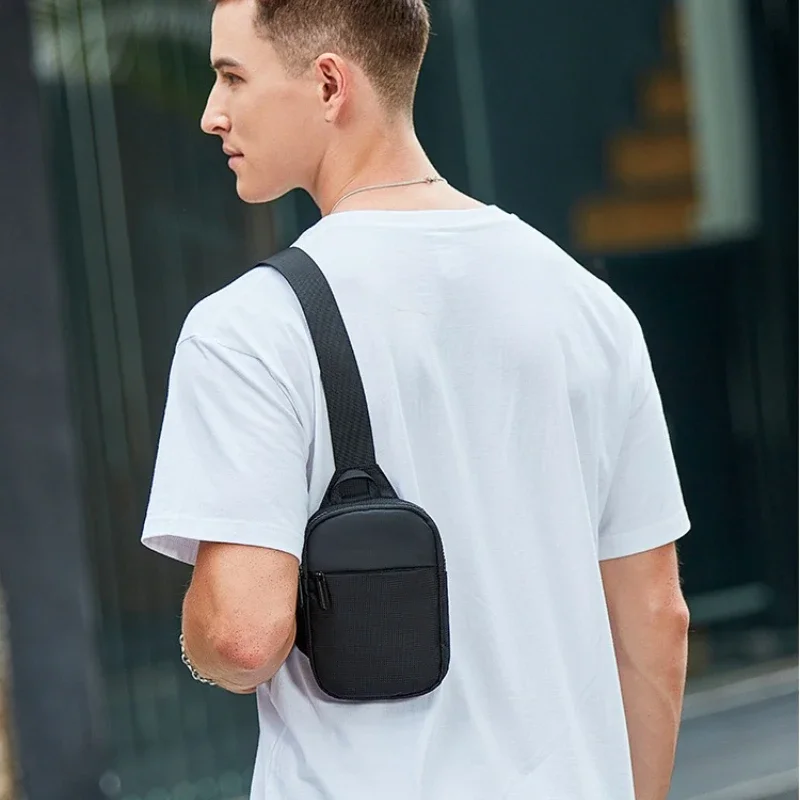 Men's Chest Bag Casual Japanese-style Oxford Cloth Crossbody Single Shoulder Bag Small Square Bag for Men