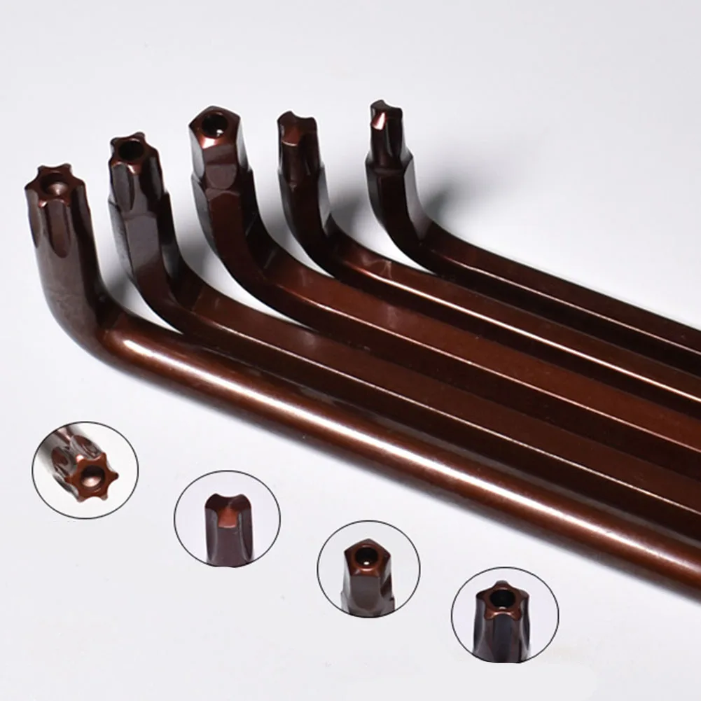 7 قطعة L نوع Torxs وجع مجموعة مزدوجة نهاية مفك Y4 Y5 Y6 Y8 البنتاغون مع ثقب 6 مللي متر 8 مللي متر T45 ستار رئيس المفك أدوات يدوية
