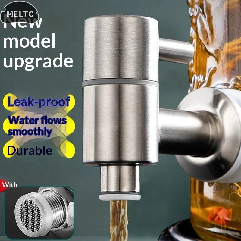 1 Set Water Dispenser Switch Tap Leakproof Beer Faucet Cask Valve Switch Stainless Steel Special Juice Faucet Valve