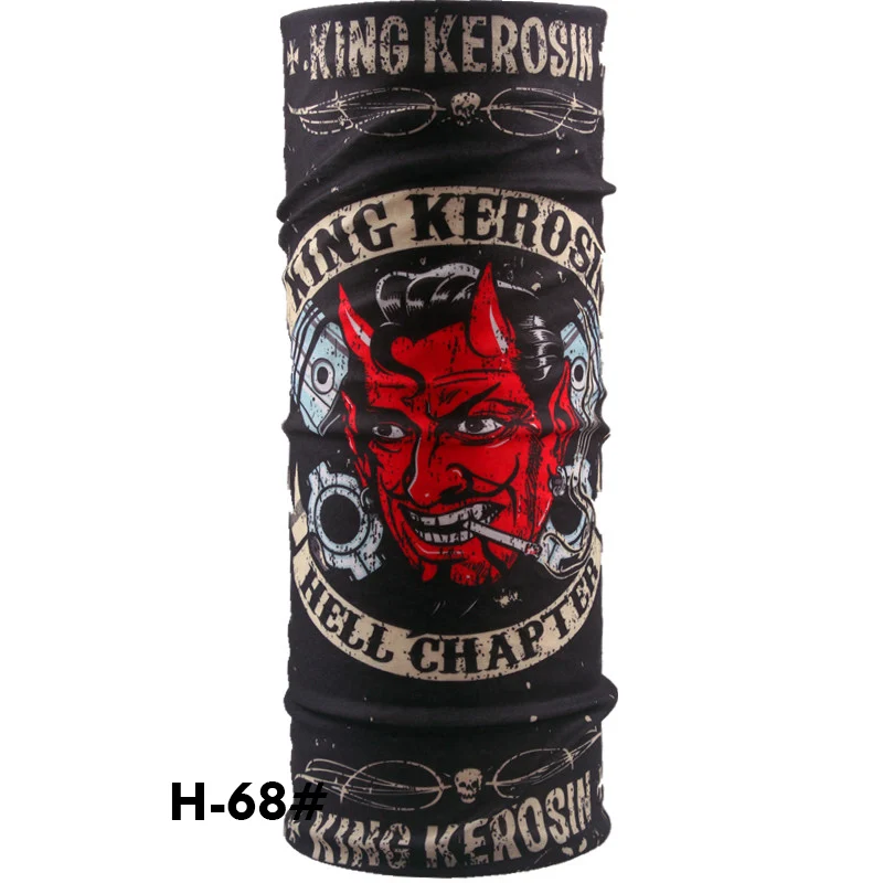Skull Bandana Unisex Scarf Motorcycle Multifunctional Seamless Tubular Headband Magic Dustproof Scarf Mask Face HY17