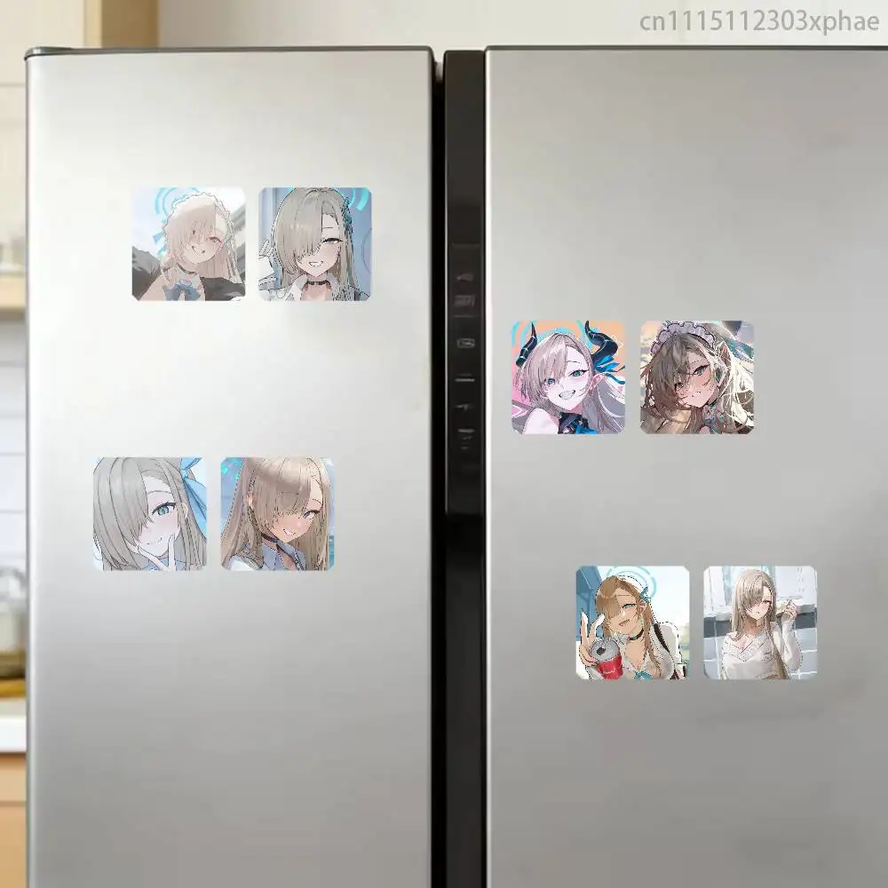 Asuna Ichinose Bunny Blue A-Archive 2-Pack Set Refrigerator Magnets Soft Magnetic Heat Transfer Refrigerator Magnets Gift