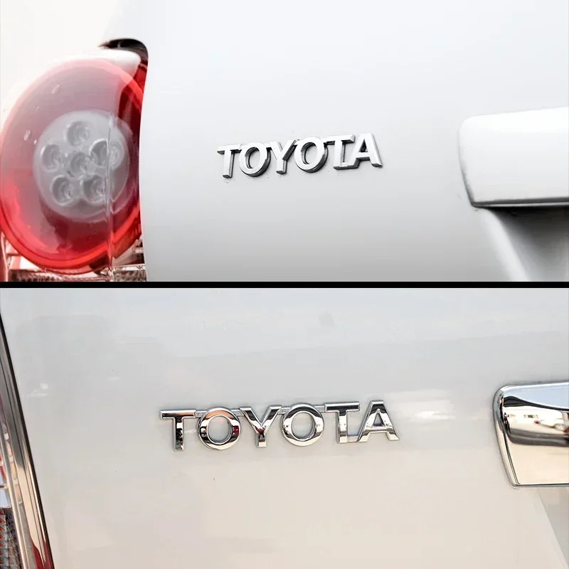 ثلاثية الأبعاد ABS لامعة أسود فضي رسائل جذع شعار ملصقات اكسسوارات السيارات تعديل لتويوتا كامري شر كورولا rav4 سيارة ملصق