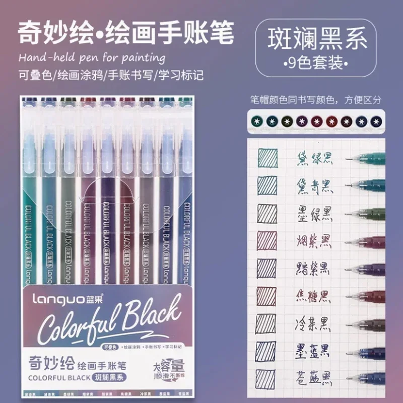 198/9 ألوان Morandi هلام القلم مذكرات الطالب سجل القصاصات اللوحة لتقوم بها بنفسك هلام مجموعة أقلام رسم ملون العبث الفن علامات اللوازم المدرسية #4