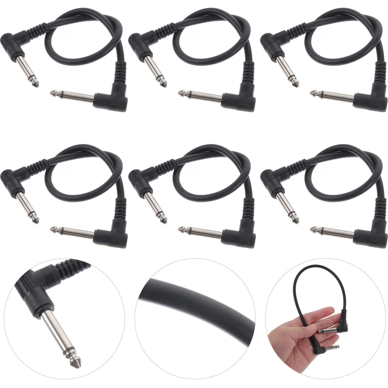 6 szt. Kabel do efektów gitarowych elektrycznych, bezlutowe patchy do pedałów, przewody audio