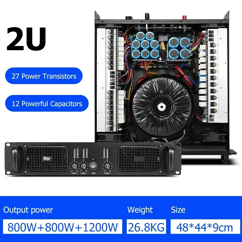 حار بيع المهنية 3 مكبر كهربائي لمكبر الصوت 800 واط * 2 + 1200 واط فئة H نظام الصوت مكبر للصوت