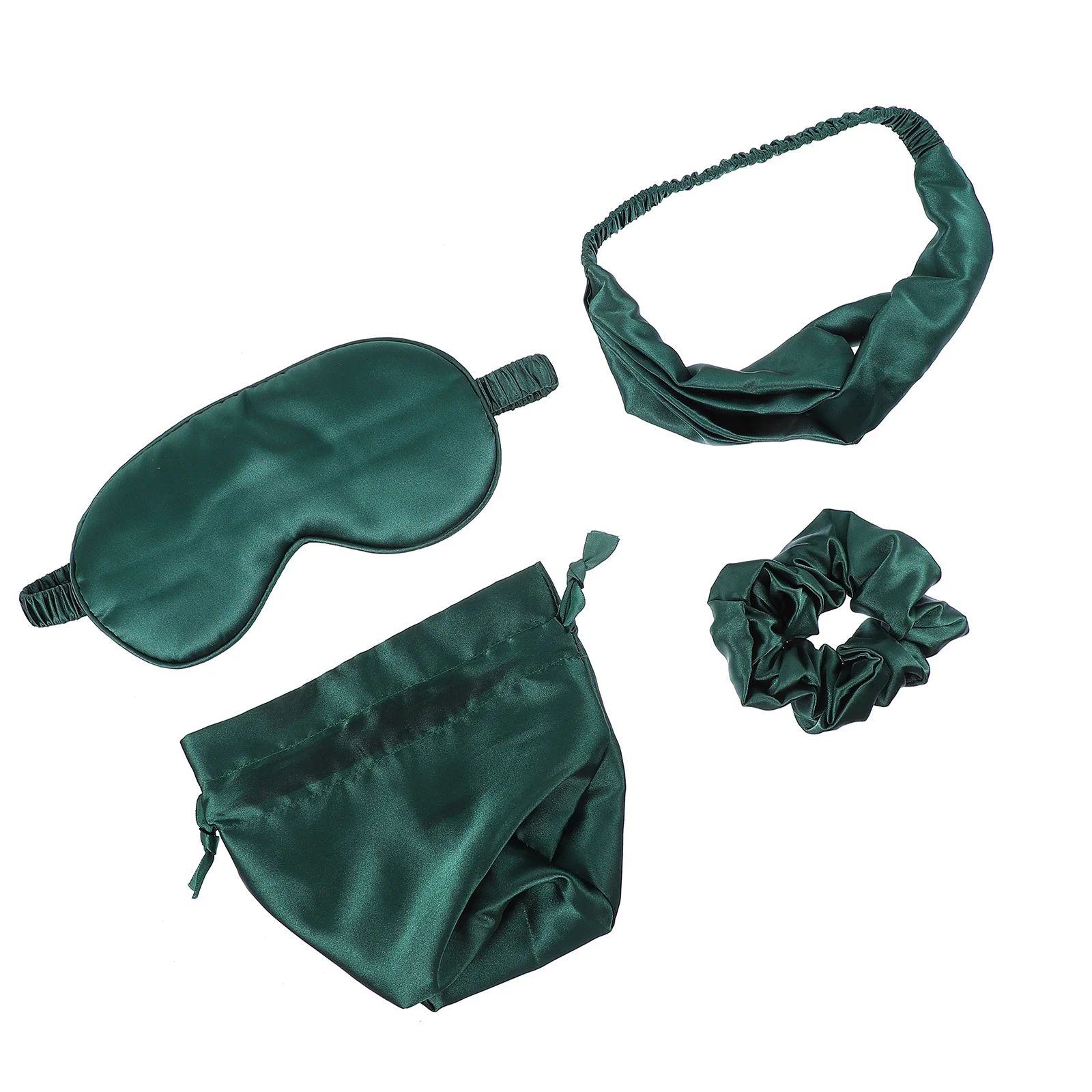 

1 set 1 Set Silk Sleep Eye Mask Hair Bun Holder Washing Band Makeup Headband For Travel Nap Office Moisture Anti-Wrinkle Light