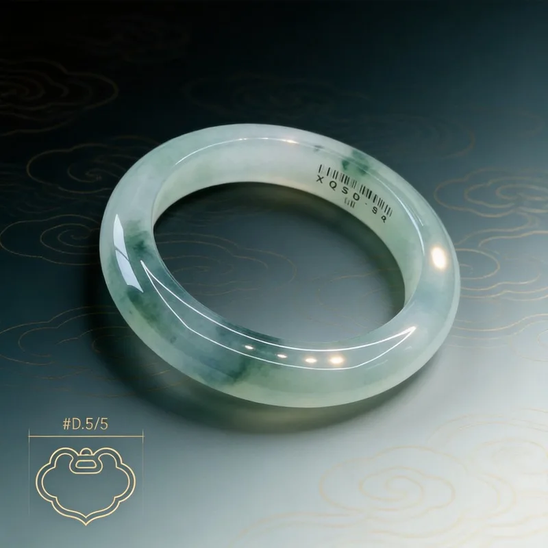 High-end with -like patterns, ice-grade jade bracelet