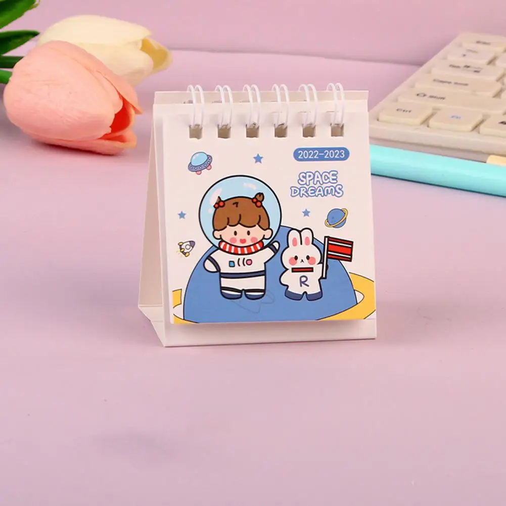 Jul 2022 to December 2023 Lightweight 2023 Household Cartoon Mini Desk Calendar for Living Room