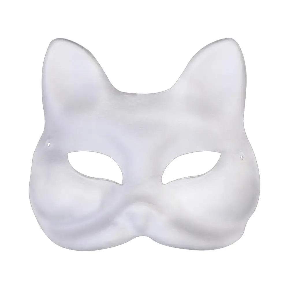 1 Set Party Mask Masque Paper Pulp DIY Painting Masquerade Animal Shape Masquerade for Carnival Party Eyewear