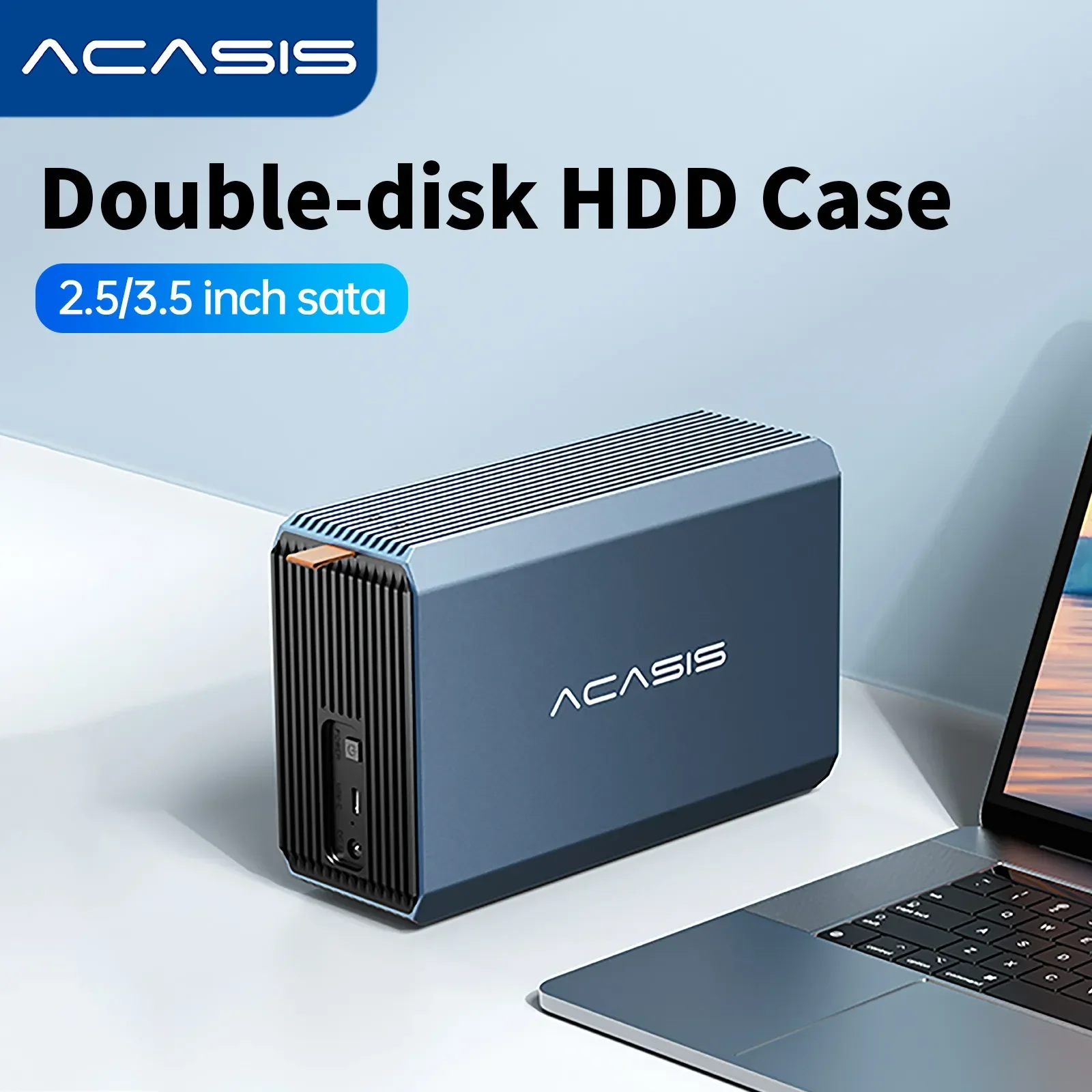 Acasis HDD Case 3.5 Inch Dual Bay External Hard Drive Enclosure Case HD Array SATA TO USB Hard Disk Array With RAID Function