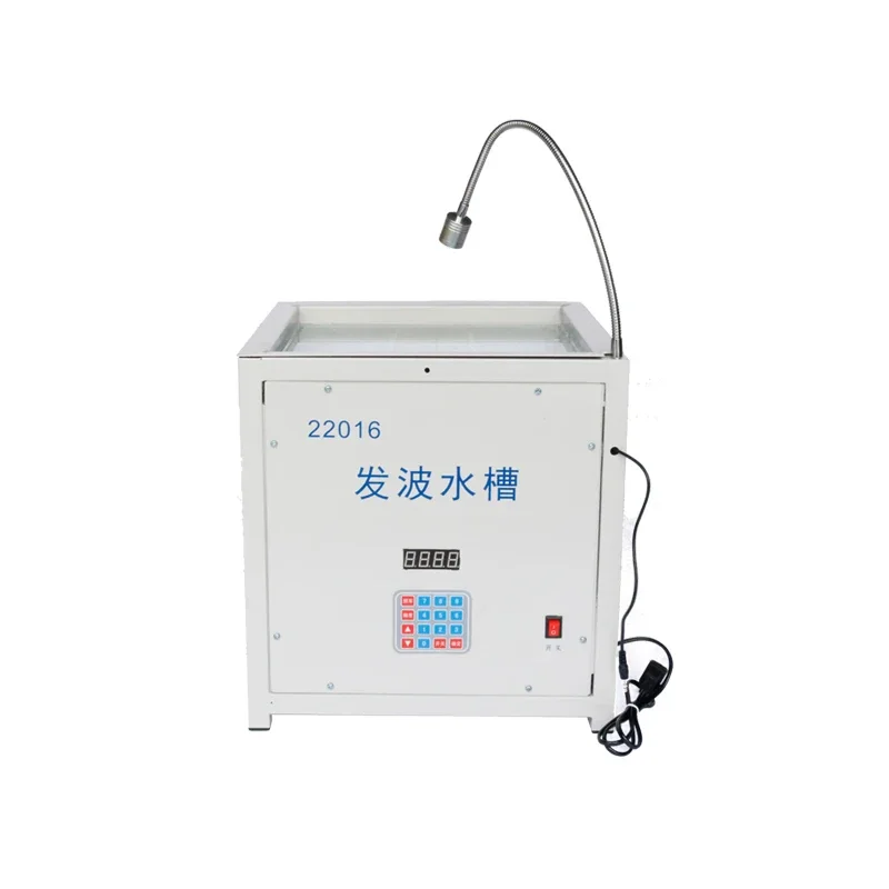 Wave generating tank, electric wave synchronous stroboscopic light source, projection type, physics teaching instrument