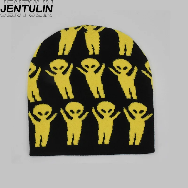 Czapka zimowa 2025, ciepła, typu beanie, damska i męska, wzór Y2K, czapka outdoorowa, czapka narciarska, czapka na zimno, hip-hopowa czapka rowerowa, czapka dziergana, prezent