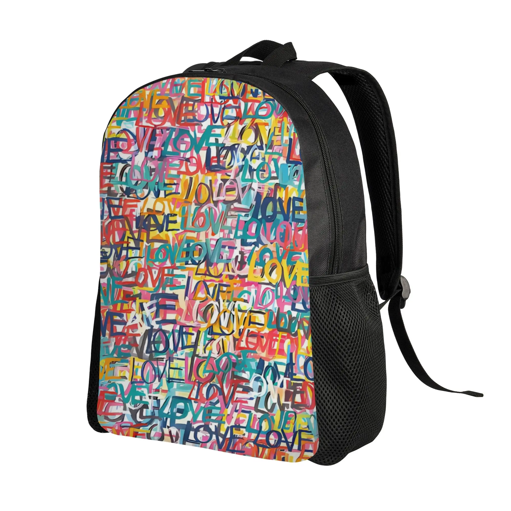 Graffiti Thin Chaos Cartoon Backpack  Kawaii Backpacks Women Men University Lightweight High School Bags Colorful Rucksack