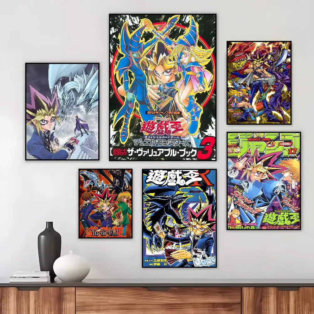 Amine Yu Gi Oh Classic Anime Poster Art canvas HD aesthetic Printing Paper Wall Art for Living Room Bar fashion Home Decor