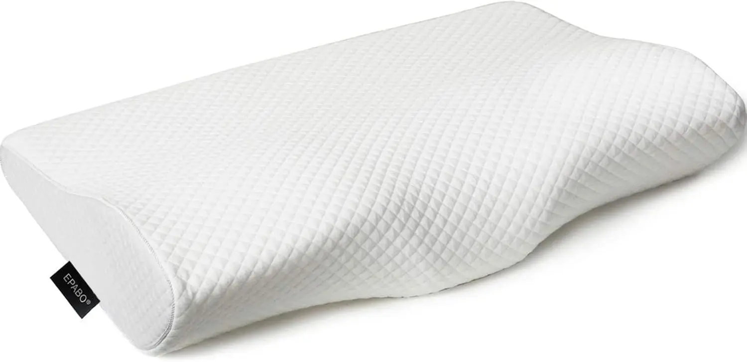 

Orthopedic Memory Foam Pillow for Neck Pain Relief, Ergonomic Design for Side, Back, Stomach Sleepers with Free Pillowcase