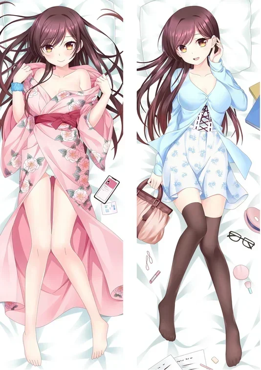 180cm Japanese Anime Rent A Girlfriend Dakimakura Mizuhara Chizuru Cushion Cover Peachskin Fullbody Throw Pillow Case Christmas