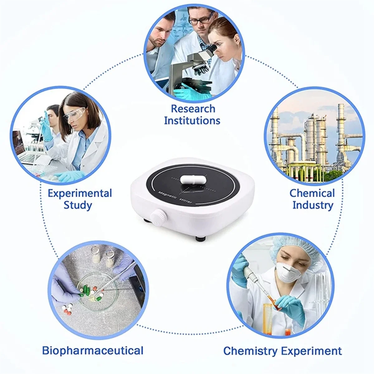 A20M محرك مغناطيسي مختبر صغير خلاط تحريك لوحة النمام المحمولة 2L لمشاريع المختبر الاتحاد الافريقي التوصيل