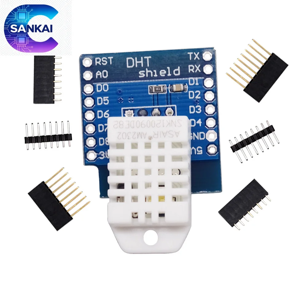 WeMos D1 Mini DHT22 Shield, AM2302 Temperature Humidity Sensor Module, ±0.5°C High Accuracy