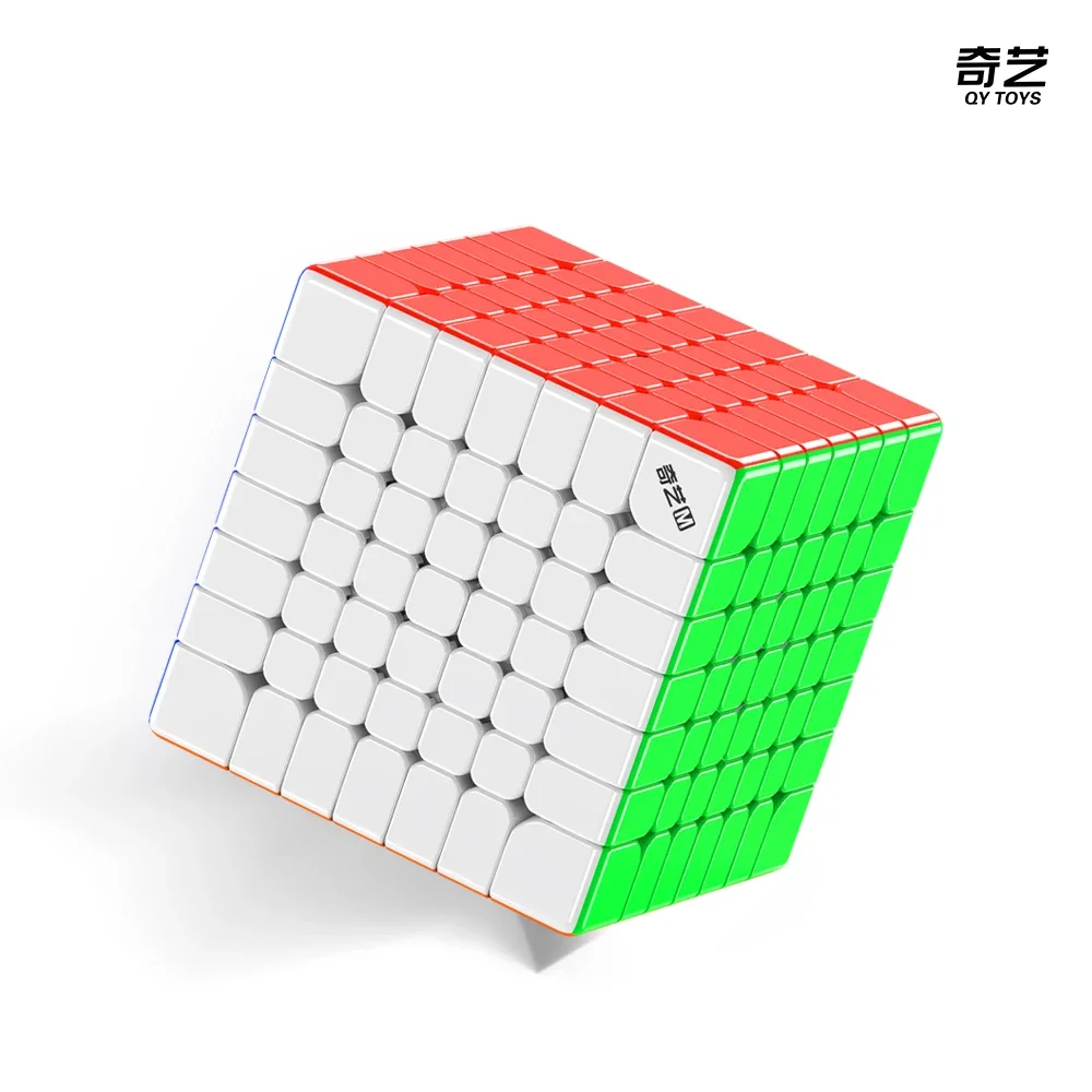 [Cube Crazy] Qiyi 7x7 Magnetic Magic Cube Stickerless Qiyi Warrior 7x7 Cubo Magico Puzzle Professional Fidget Toys