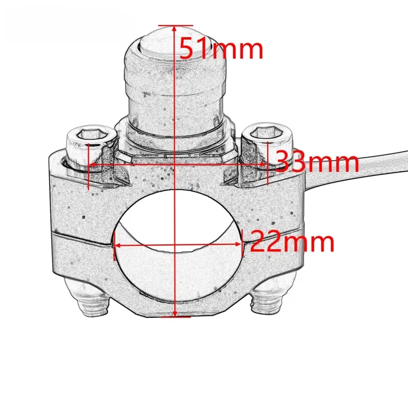 DUELTIGER CNC Dirt Bike Engine Stop Start Kill Switch Button CNC with Mounting Backplate for CRF XR CR Hawk 125 230 250 300 450 650