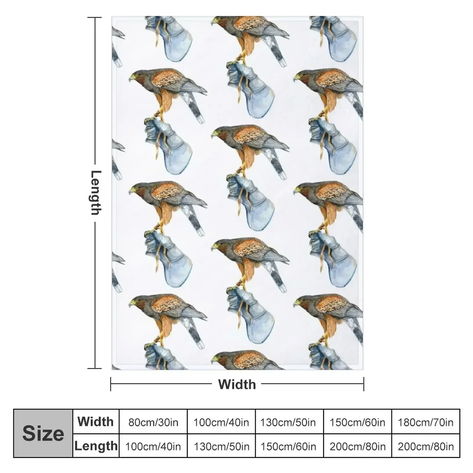 Harris hawk on glove No 2 Throw Blanket Sofa decorative Flannel Fabric manga Tourist warm for winter Blankets