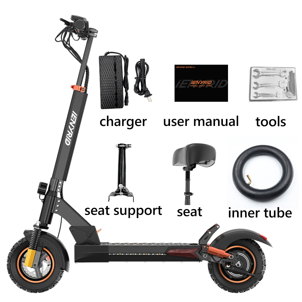 e Scooter for Adults, 1000W Peak Power Foldable Electric Scooter with Seat Up to 31 Miles Long Range & 28 MPH Top Speed
