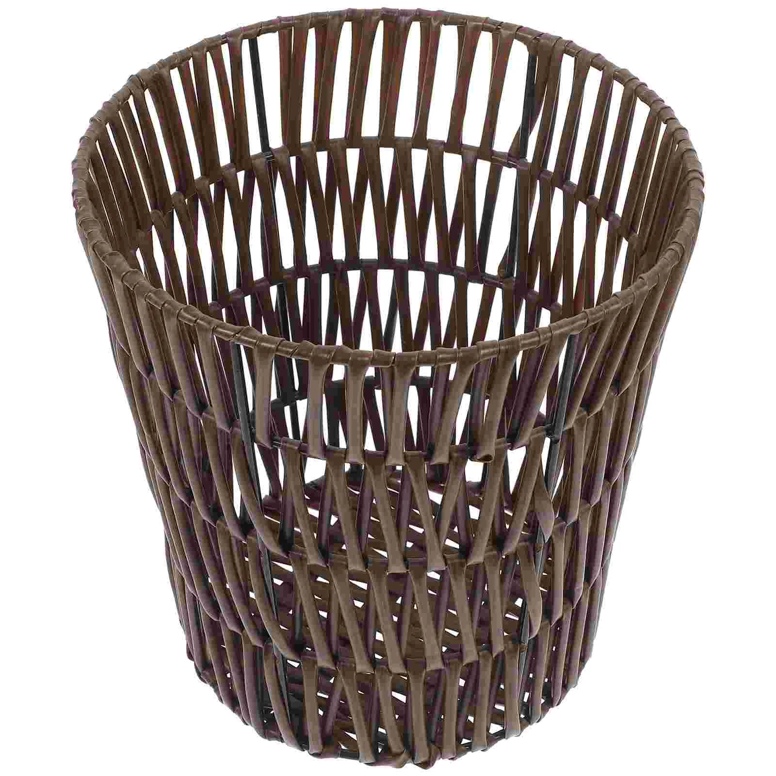 

Woven Waste Bin Versatile Storage Basket Waste Paper Storage Basket Small Laundry Basket woven waste basket