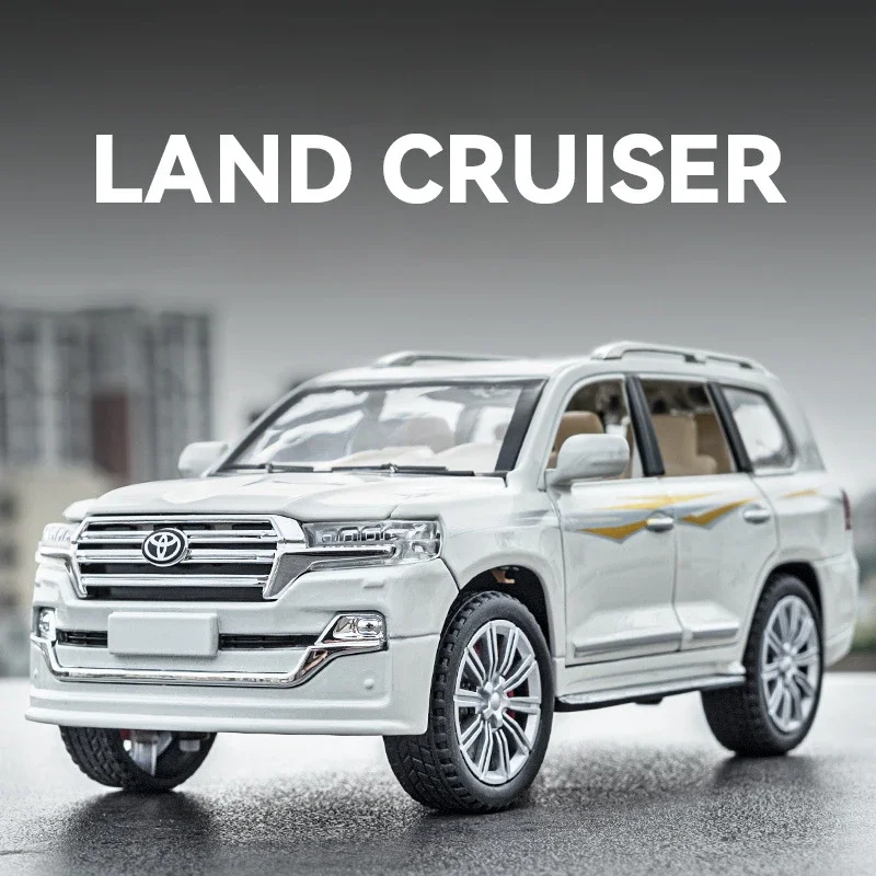 Toyota Land Curiser Alloy Car Model Metal SUV Diecast 1:24 Simulation Toys Vehicles Collective Home Decor Boys Toys Voiture