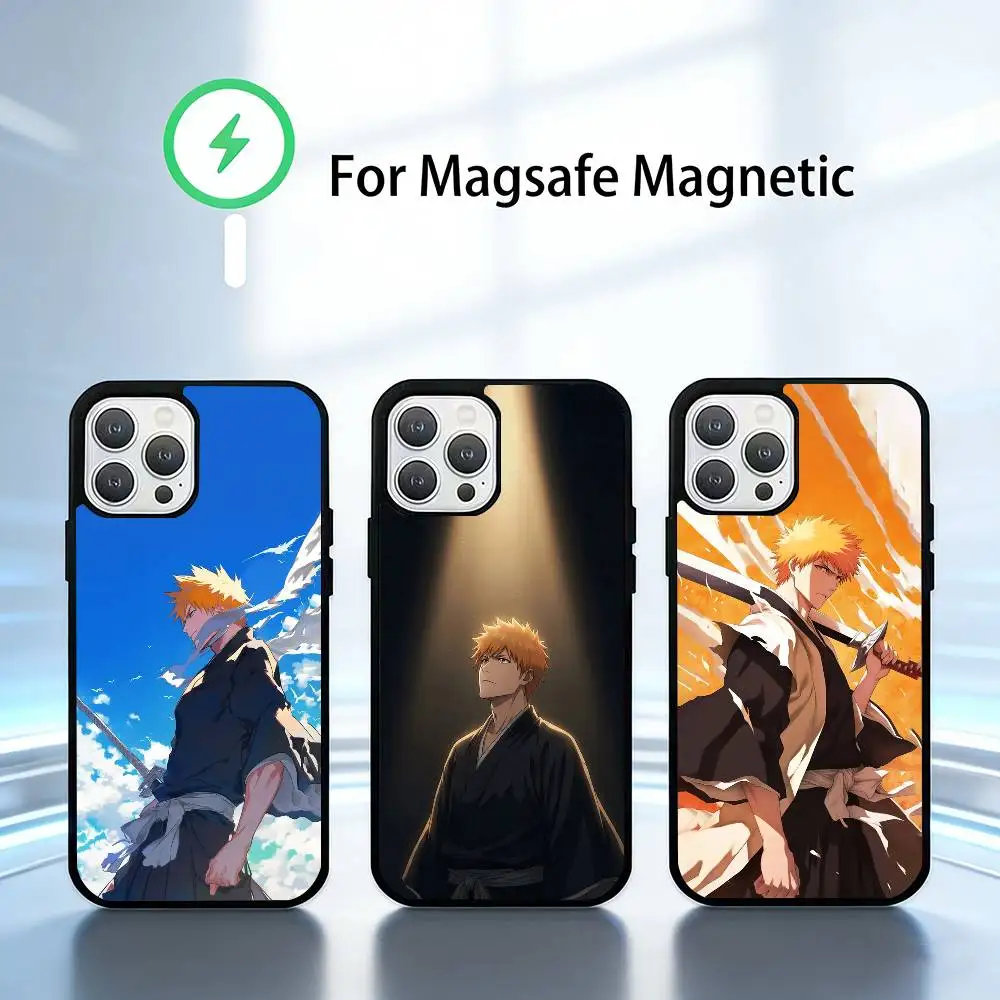 

B-Bleach- L-Lchigo Wallpaper Phone Case For iPhone17,16,15,14,13 Plus,Pro Max Magnetic For Magsafe Wireless Charging