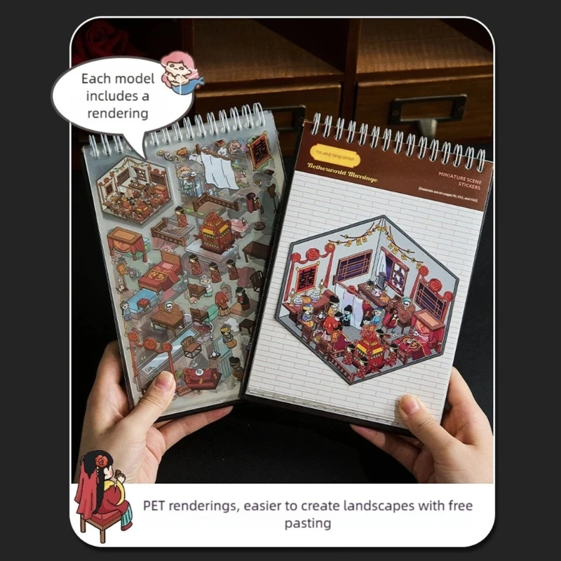 

R1WD Scary Theme Adhesive Sticker Multiple Scene Art Sticker Set For Collectors