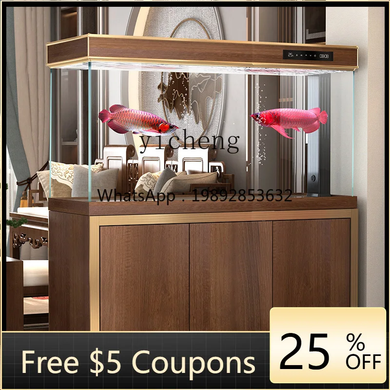 

AA Living Room Large Dragon Fish Tank Office Smart Bottom Filter Fish Globe New