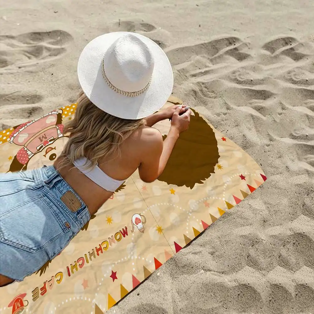 Cartoon Monchhichis Anime Game Microfiber Beach Towel Absorbent Quick dry Soft Yoga Swimming Resort Mountain Climbing Towel