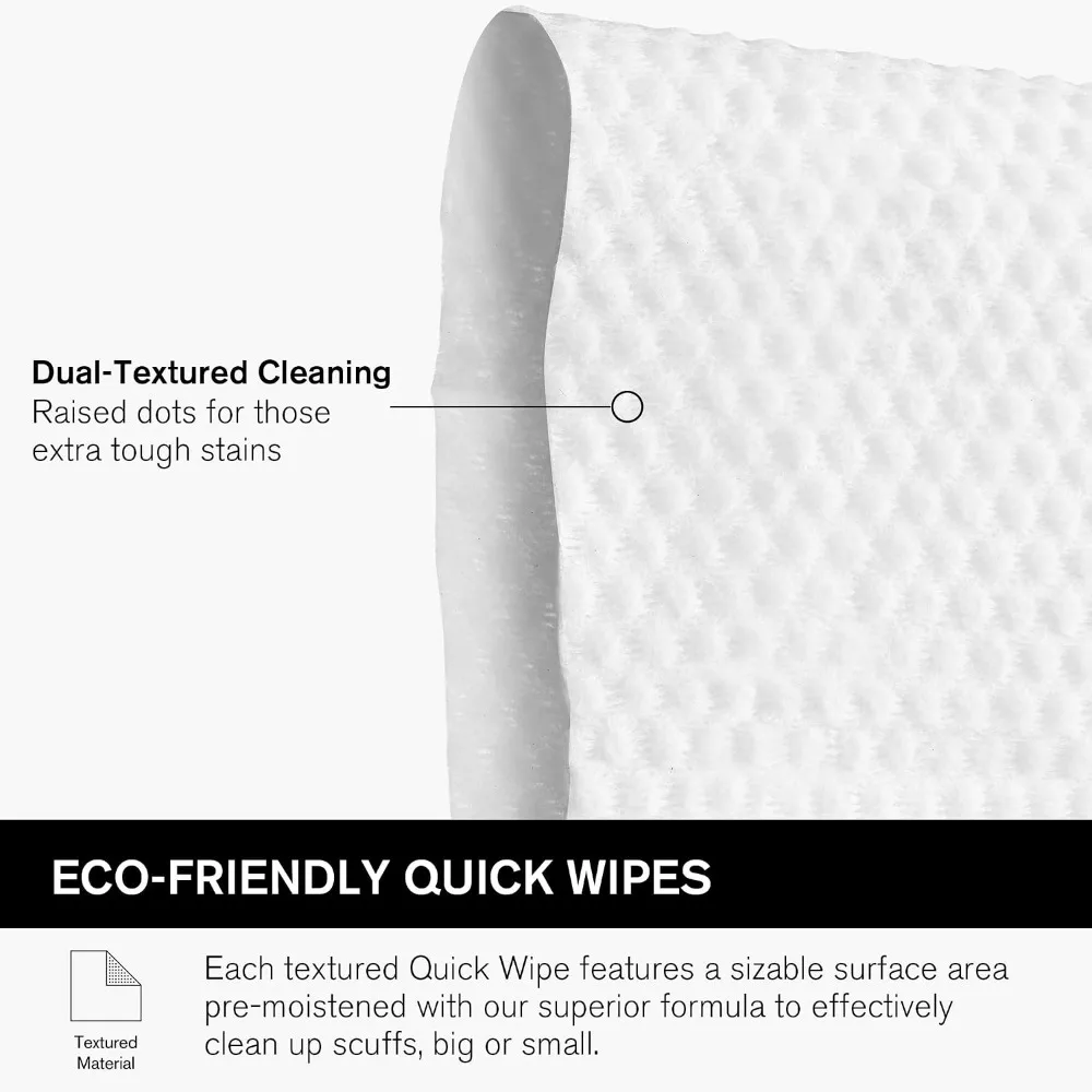 30-Pack Plant-Based Shoe Wipes, Quick Clean for Sneakers, Leather, Rubber & More