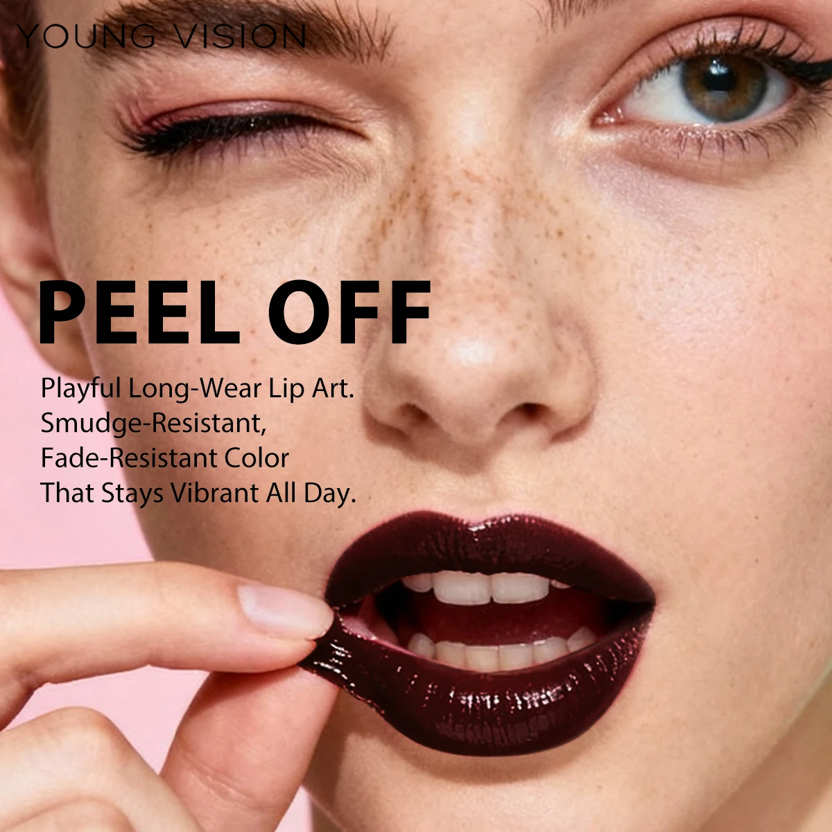 قلم تحديد الشفاه السائل المقاوم للماء بـ 3 ألوان، قلم وشم شفاه غير لامع مقاوم للماء يدوم طويلاً