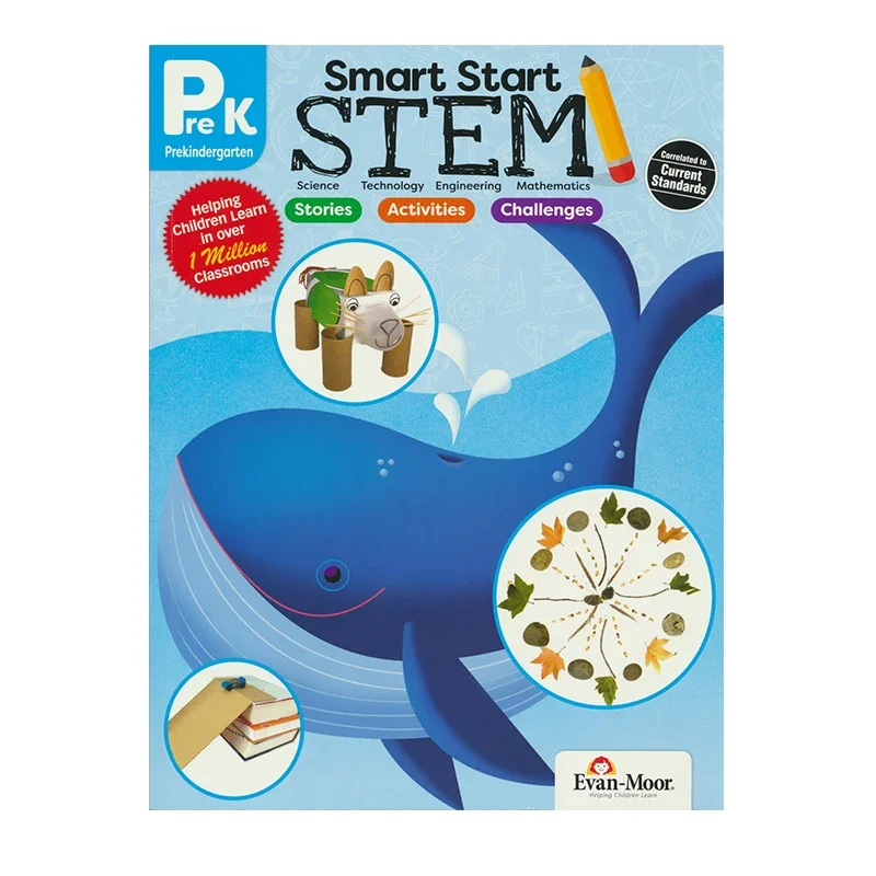 Evan-Moor Smart Start STEM, Grade Pre-K, aged 3 4 5 6, English book 9781629385396