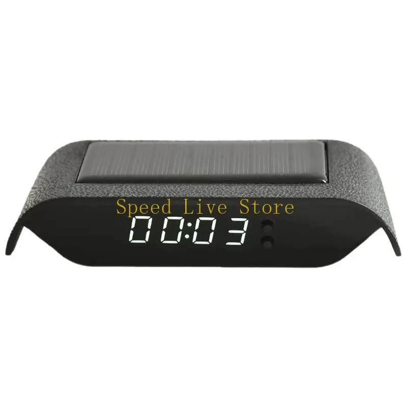 547C Solar Powered Clock for Vehicles Noctilucence Time Display for Daily Commutes