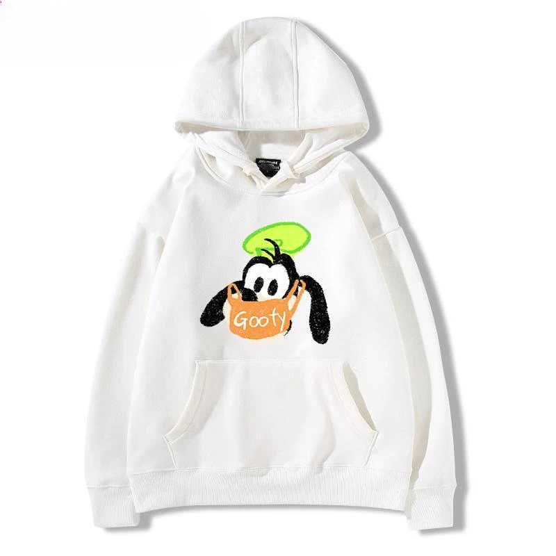 Mickey Mouse printed sweatshirt Kawaii Disney Mickey Minnie Goofy Goof hooded couple style fashionable and versatile casual top