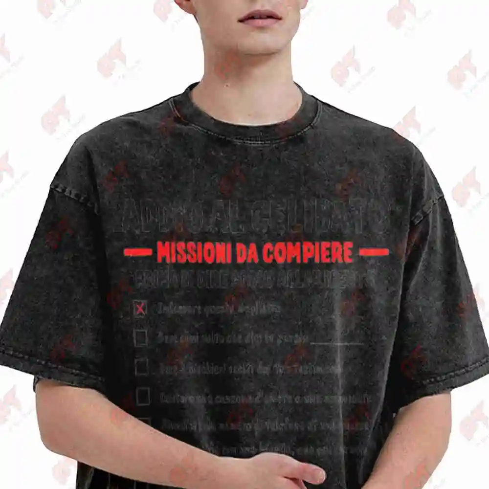 Italian Addio Al Celibato Bachelor Party Vintage Washed Tee Pure Cotton T-Shirt