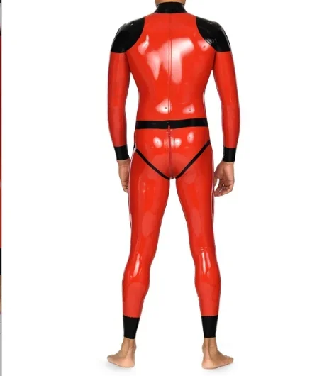 

Latex 100% Rubber Gummi Anzug Rot Suit Catsuit Ganzanzug Bodysuit Party XS-XXL